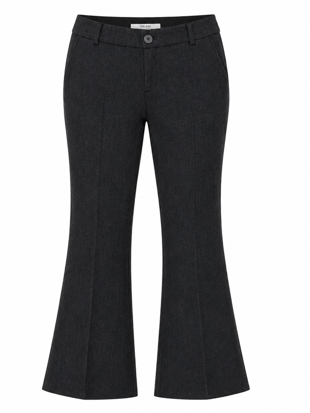Zara Basic Womens Bootcut Trousers Dark Denim Mid-Rise Size 8 Made In Spain
